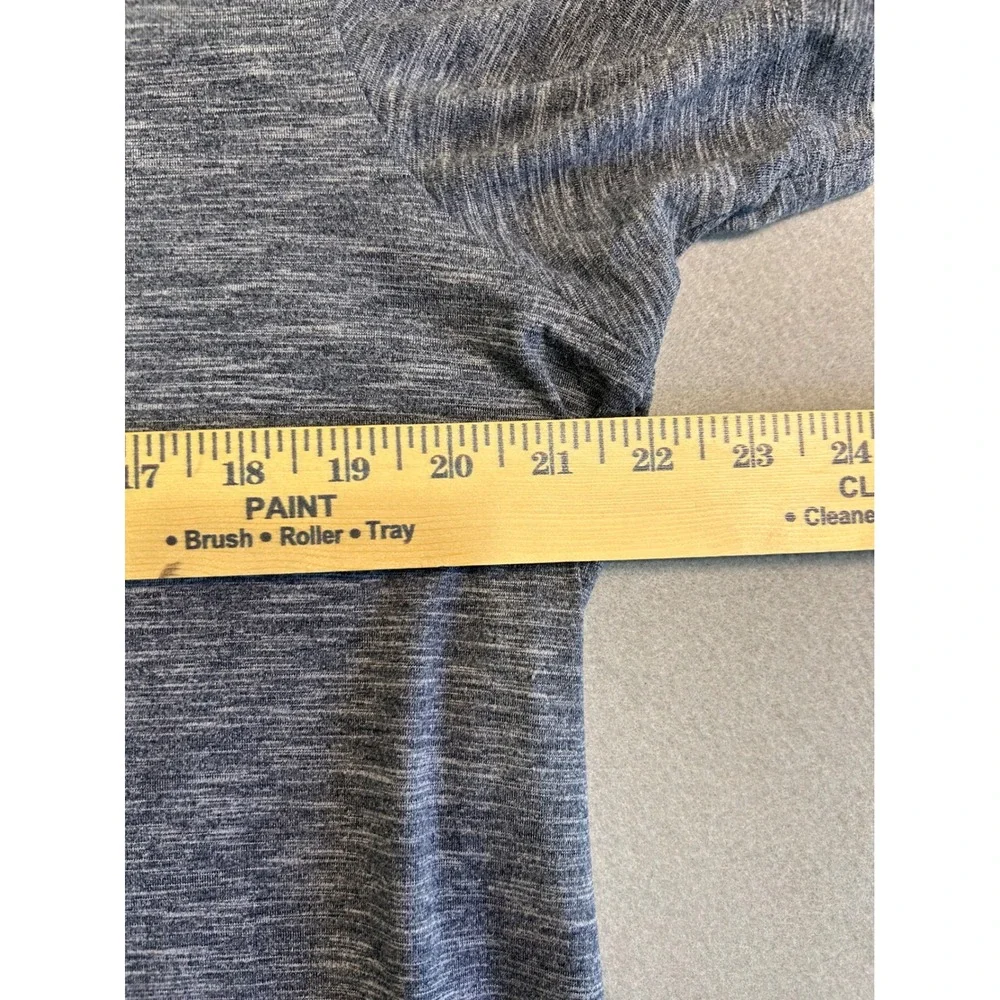 J. Crew Performance Polo Shirt Mens Large Blue‎ Gray Space Dye Short Sleeve Soft